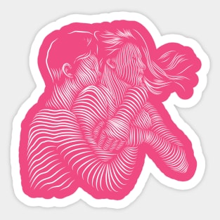 silhouette in love Sticker